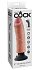 Гнущийся вибратор реалистик на присоске King Cock Vibrating 18 см телесный фото 4
