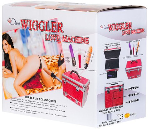 Секс-машина Чемодан Diva Wiggler с двумя насадками розовая фото 11