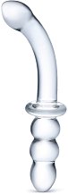 Стеклянный двухсторонний фаллоимитатор Glas Ribbed