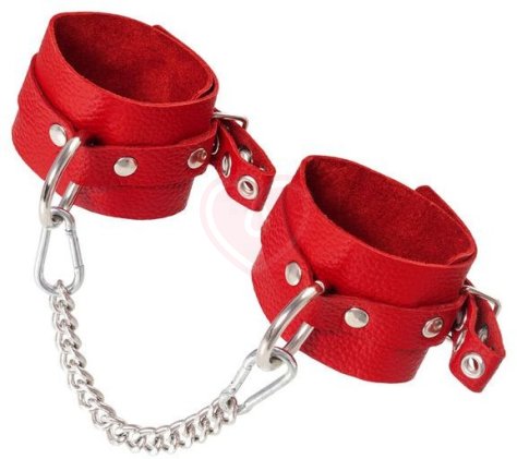 Оковы на ноги с люверсами Pecado BDSM красные фото 3