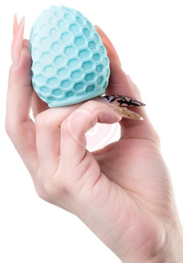 Мини-мастурбатор с рельефом A-Toys Pufl 6 см бирюзовый фото 3