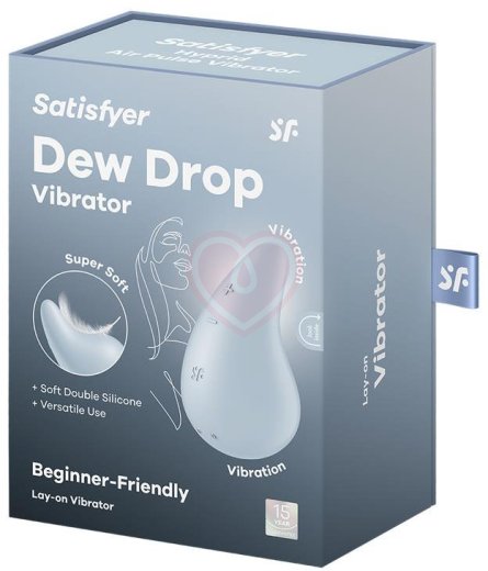 Вибратор для внешней стимуляции Satisfyer Dew Drop голубой фото 4