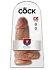 Толстый фаллоимитатор с мошонкой на присоске Pipedream King Cock Chubby мулат фото 5