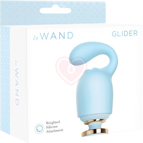 Насадка с утяжелённым кончиком для массажёра Le Wand Glider голубая фото 5