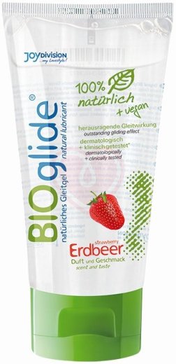 Натуральный лубрикант BioGlide со вкусом клубники 80 мл фото 1