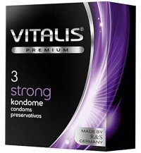 Сверхпрочные презервативы Vitalis Premium Strong 3 шт