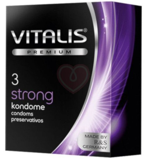 Сверхпрочные презервативы Vitalis Premium Strong 3 шт фото 1