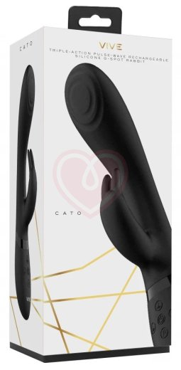 Вибратор Cato с клиторальным стимулятором и пульсацией для зоны G чёрный фото 2