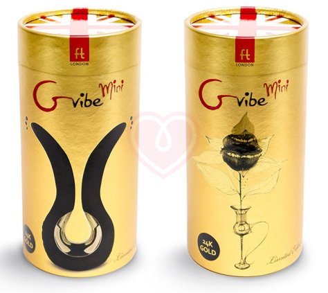 Вибратор с золотым покрытием Gvibe Mini Gold чёрный фото 5