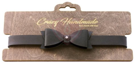 Кожаный чокер-бабочка Crazy Handmade фото 1