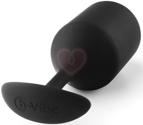 Утяжелённая анальная пробка для ношения b-Vibe Snug Plug 5 большая чёрная фото 5