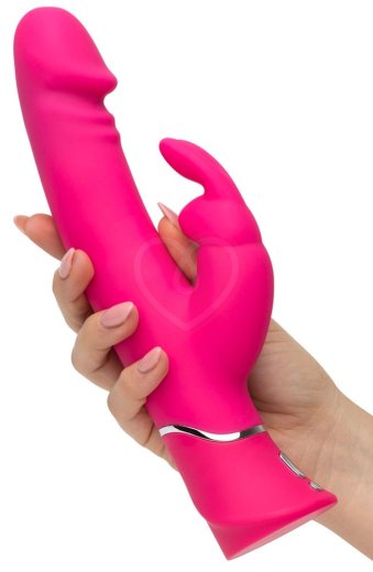 Вибратор с клиторальным стимулятором Happy Rabbit Realistic Dual Density розовый фото 5