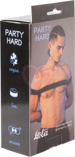 Веревка для связывания Party Hard Do Not Disturb 5 метров чёрная фото 5