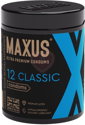 Набор классических презервативов Maxus Classic X-Edition 12 шт с кейсом фото 1