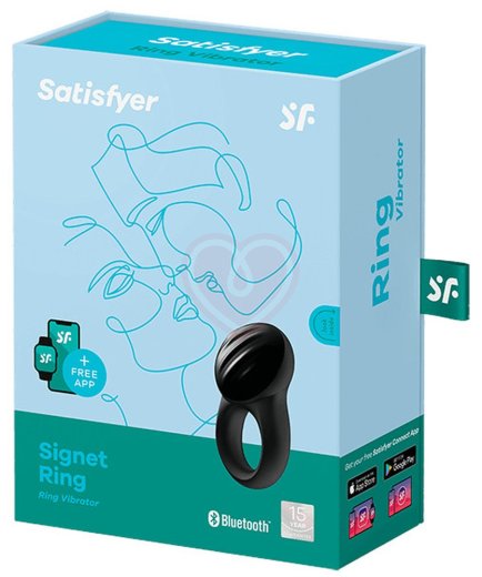 Эрекционное виброкольцо Satisfyer Signet Ring с приложением фото 5