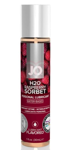 Съедобный лубрикант System JO H2O Flavored Raspberry Sorbet с ароматом Малина 30 мл фото 1
