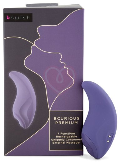 Изогнутый мини-вибратор Bcurious Premium Massager фиолетовый фото 4