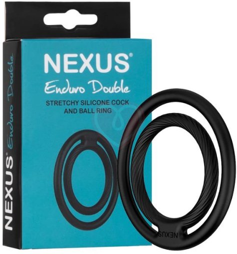 Двойное эрекционное кольцо Nexus Enduro Double чёрное фото 2