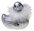 Вибромассажёр уточка I Rub My Duckie 2.0 Silver Travel Size серебряная фото 1