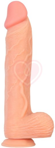 Реалистичный фаллоимитатор с мошонкой на присоске RealStick Nude Wilt телесный фото 1