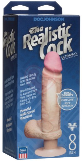 Реалистичный вибратор на присоске Realistic Cocks Ultraskyn 20 см телесный фото 2