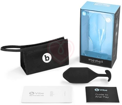 Утяжелённая анальная пробка для ношения b-Vibe Snug Plug 5 большая чёрная фото 2