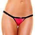 Открытые трусики с рюшами на попке Hustler Lingerie чёрно-розовые фото 2
