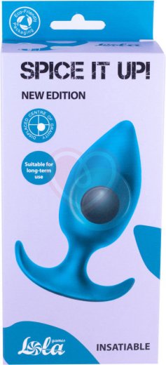 Анальная пробка со смещенным центром тяжести Spice It Up Insatiable бирюзовая фото 4