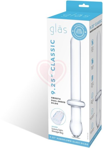 Прямой двусторонний стеклянный фаллоимитатор Glas Classic Handblown фото 6
