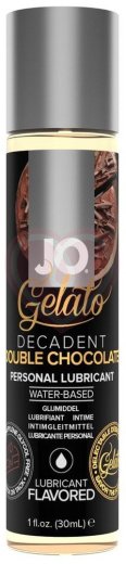 Съедобный лубрикант System JO H2O Flavored Gelato двойной шоколад 30 мл фото 1