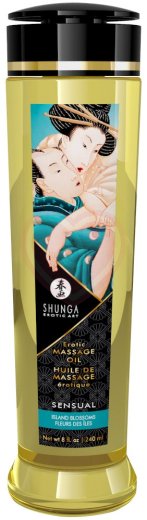 Массажное масло Shunga Sensual Island Blossoms с ароматом цветов 240 мл фото 1