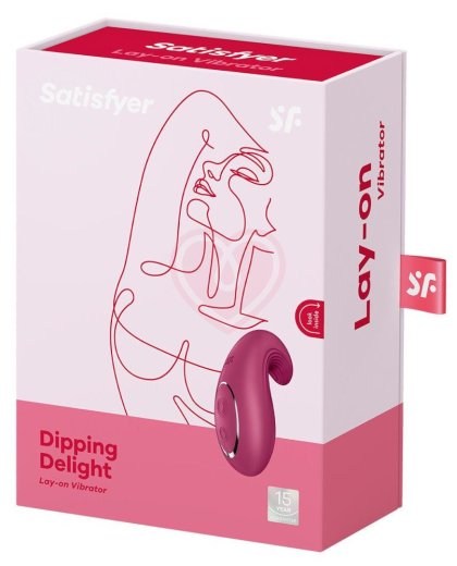 Мини-вибратор Satisfyer Dipping Delight ягодный фото 5