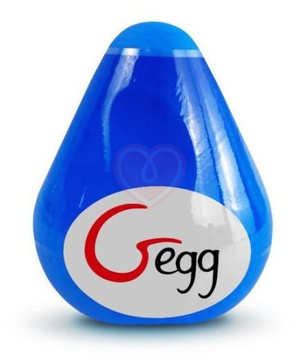 Компактный мастурбатор с рельефом Gvibe Gegg голубой фото 2