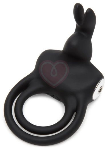 Двойное эрекционное виброкольцо Happy Rabbit Cock Ring чёрное фото 1