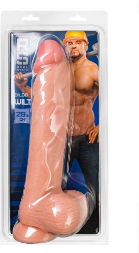 Реалистичный фаллоимитатор с мошонкой на присоске RealStick Nude Wilt телесный фото 5