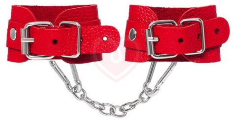 Наручники-браслеты со скругленными углами Pecado BDSM красные фото 2