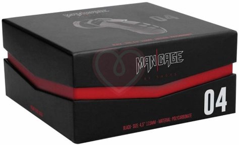Мужской пояс верности Shots Man Cage Model 04 чёрный 11,5 см фото 3