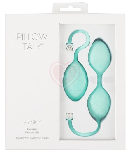 Набор из двух вагинальных шариков Pillow Talk Frisky зелёный фото 4