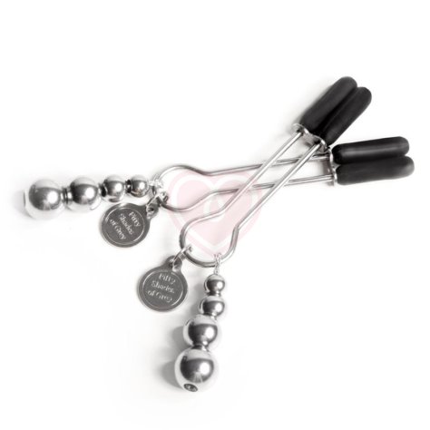 Зажимы на соски '50 оттенков серого' Pinch Adjustable Nipple Clamps фото 1