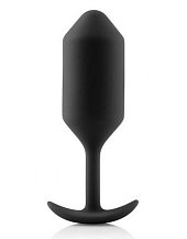 Утяжелённая анальная пробка для ношения b-Vibe Snug Plug 3 средняя чёрная