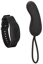 Виброяйцо с управлением через браслет Wristband Curve черное