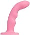Вибратор с пульсирующей головкой Strap-On-Me Tapping Dildo Wave M розовый фото 2