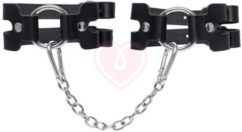 Оковы на ноги из двух ремешков Pecado BDSM черные фото 1