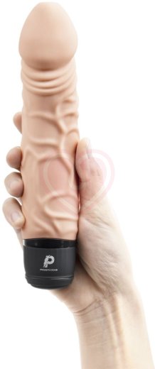 Реалистичный вибратор PowerCocks Girthy 16 см телесный фото 2