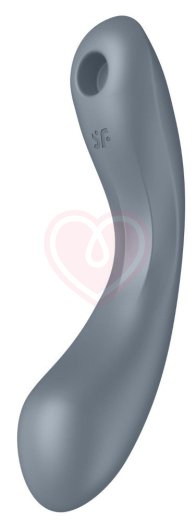 Двухсторонний вакуумный вибростимулятор Satisfyer Curvy Trinity 1 серый фото 1