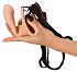 Полый фаллоимитатор на ремешках Strap-on Silicone Sleeve фото 4