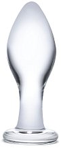 Стеклянная анальная пробка Glas Classic прозрачная
