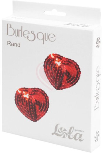 Пэстисы Burlesque Rand сердечки из пайеток красные фото 4