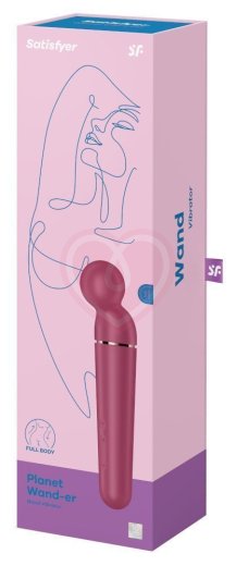 Вибромассажёр Satisfyer Planet Wand-er бордовый фото 5