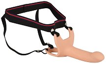 Полый фаллоимитатор на ремешках Strap-on Silicone Sleeve